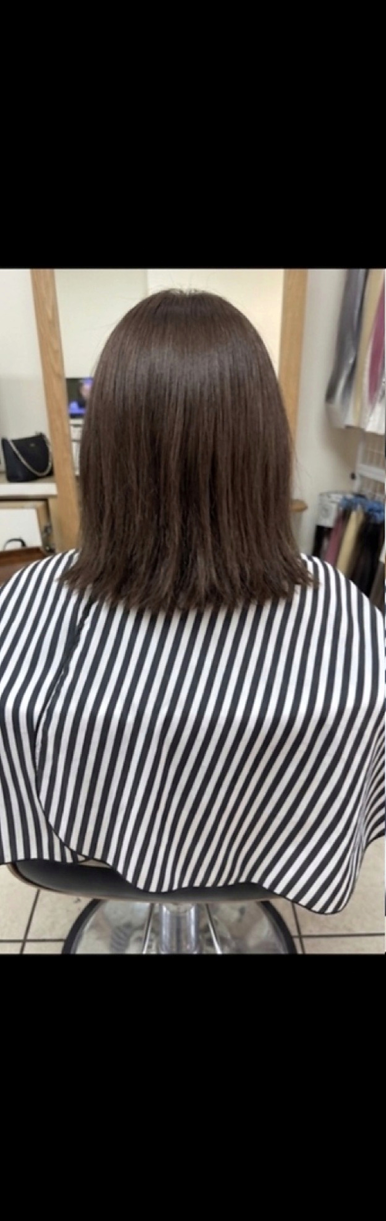 Before: shoulder-length hair before hand-braided extensions at Dass Hair Salon, Carrollton