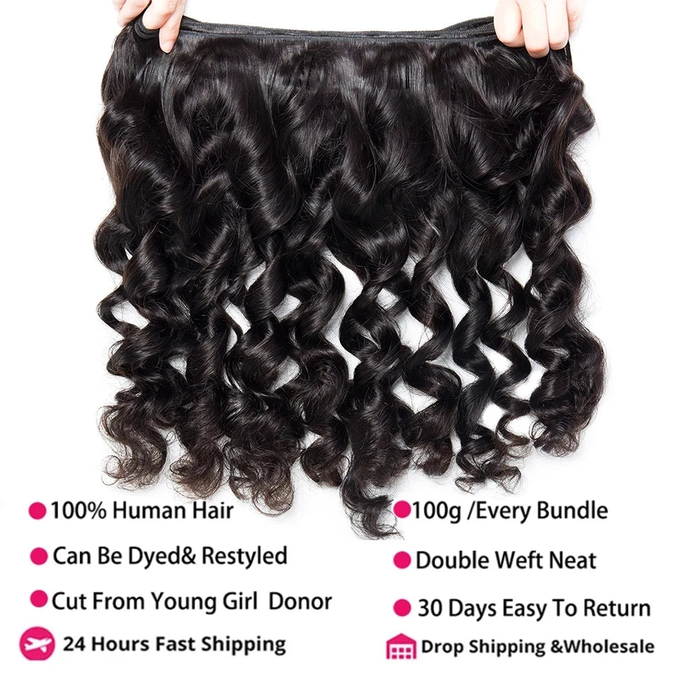 100% Human Hair Loose Deep Wave Bundles